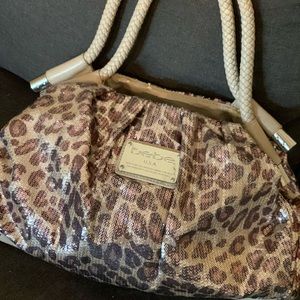 BeBe Cheetah Sequence Purse